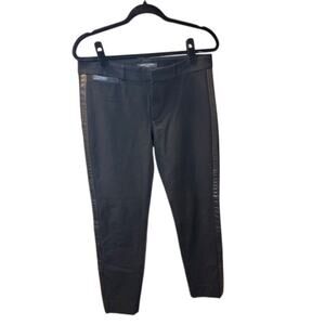 Corpcore Banana Republic Black Leather Trim Slacks Size 6